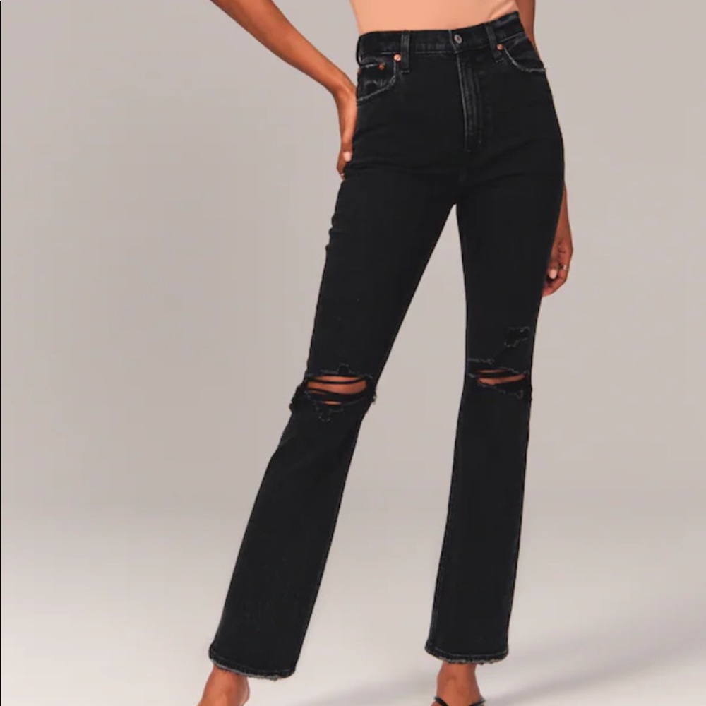 Abercrombie Ultra High Rise Ankle Straight Jeans